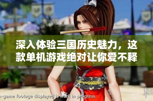 深入体验三国历史魅力，这款单机游戏绝对让你爱不释手