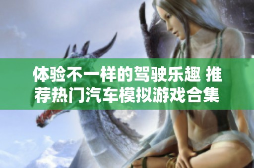 体验不一样的驾驶乐趣 推荐热门汽车模拟游戏合集