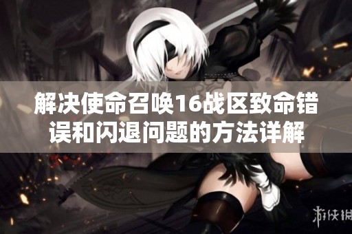 解决使命召唤16战区致命错误和闪退问题的方法详解